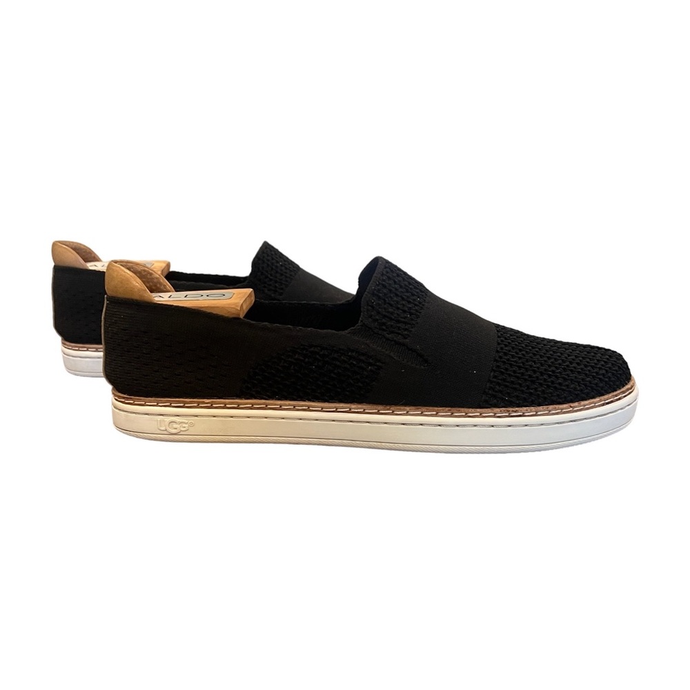 Ugg Sammy Knit Slip On Sneaker Women Size 9.5 Black Casual Tennis Shoes